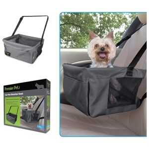 Premier Pet Elevated Car Booster Seat – Small Dog Travel Carrier 1–10lbs